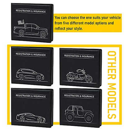 CANOPUS Auto Accessory Document Holder, 2 Pack (Black, PVC, Portable, EZ Pass Compatible) - size: Truck