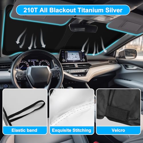 Car Sun Shade for 2018-2024 2025 2026 Toyota Camry Windshield Sun Shade, Sun Visor Windshield Screen Cover for Camry Front Window Sunshade Foldable Auto Interior Accessories UV Block - size: For 2018-2026 Toyota Camry