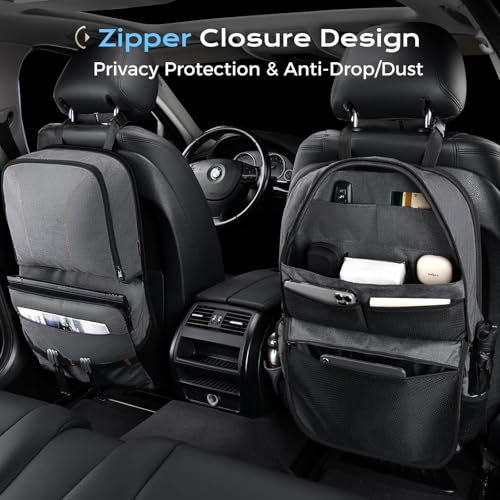 Coverado Backseat Car Organizer, Heavy-Duty Durable Dual-Way Use Car Back Seat Organizer Waterproof with Reinforced Pockets, Zipper Closure Design, Protect Valuables from Spills, Keeps Car Tidy - size: 1 Pack-New