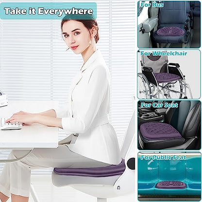Big Ant Car Seat Cushion, Comfort Memory Foam Driver Seat Cushion Improve Driving View, Sciatica and Lower Back Pain Relief, Seat Cushions for Car Seat Driver, Home Office Chair, Wheelchair - Gray - color: Grey