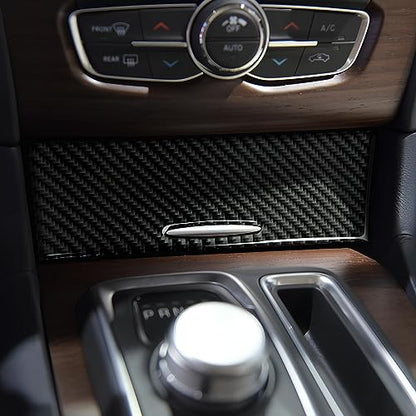 Car Air Conditioning A/C Panel Decals for 2011-2014 Chrysler 300 / 300C / 300S / Limited/Base Accessories Carbon Fiber Interior Stickers - color: Center Control Panel, 2011-2014