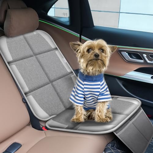 Meolsaek Car Seat Protector, Non-Slip Backing Will Not Leave Imprint, Waterproof Thicker Car Seat Cover for SUV, Sedan, Truck, Leather Car Seat Cushion (Gray 1pc) - color: Gray 1pc