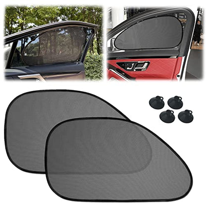2 Pack Universal Car Window Shade for Baby, Kids, and Pets - Side Sun Visor, UV Rays Protection - Perfect for Van, SUV
