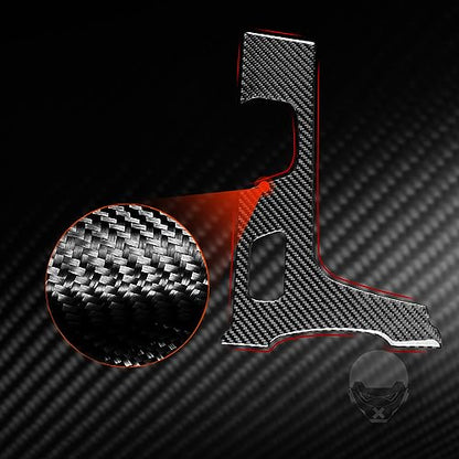 NVCNX Real Premium Carbon Fiber Compatible with Cadillac XT5 2017 2018 2019 Car Center Console Gear Shift Panel Cover Sticekr Decal Interior Trim Accessories Black - color: For 2017-2019 Xt5 Center Console Gear Shift Panel