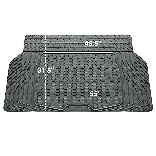 FH Group Climaproof Universal Cargo Mat – All-Weather, Trimmable Trunk Mat (55" W x 31.5" D) – Fits Most Cars, SUVs & Trucks – Gray - color: Gray, style: CARGO MAT