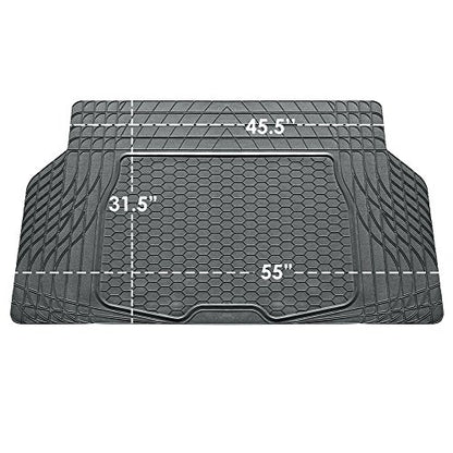 FH Group Climaproof Universal Cargo Mat – All-Weather, Trimmable Trunk Mat (55" W x 31.5" D) – Fits Most Cars, SUVs & Trucks – Gray - color: Gray, style: CARGO MAT