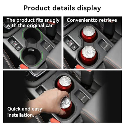 smabee Center Console Cup Holder for Subaru Forester 2025 2026 TPE Drinks Holder Box Organizer Car Interior Accessories Black - size: Center Console Cup Holder Insert