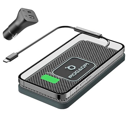 Wireless Charging Pad for Car, MOGAOPI 15W Type C Wireless Charger Car, PD20W Fast Car Charger Compatible with iPhone 16 Pro Max/15 Plus/14/13/12 AirPods Pro Samsung S23/S22/21 (30 cm Cable)