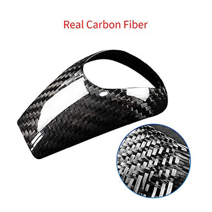 AIRSPEED Carbon Fiber Gear Shift Knob Cover Interior Trim for BMW M3 M5 M6 Accessories(Black) - style: Style D