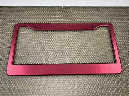 Special Edition Anodized Aluminum CAR License Plate Frame - Dark Pink - color: Dark Pink