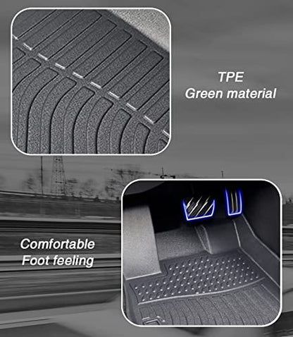 Car Floor Mats Replacement for Chevrolet Chevy Malibu 2016-2025 (Not Fit Hybrid or Limited) Heavy Duty TPE Liner Custom Fit All Weather Waterproof Protection Full Set Coverage Carpets - size: Floor Mats for Malibu 2016-2025