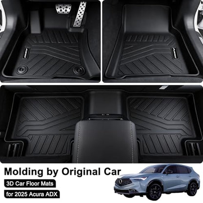 Floor Mats for 2025 2026 Acura ADX/2023-2026 Honda HR-V, TPE All Weather Protection Car 1st & 2nd Row Floor Liners Automotive Accessories,Black - size: For 2025-2026 Adx/2023-2026 Honda Hr-v