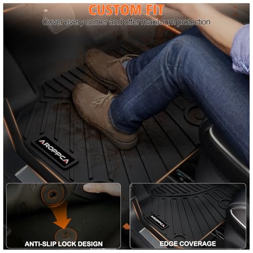 All Weather Car Floor Mats for Chrysler Pacifica 2017-2025 Gas 7 Seater Touring (Non Hybrid & Non Pinnacle)/2020-2025 Chrysler Voyager, Cargo Liner with Backrest Mat for 2025 Pacifica Accessories - size: Floor Mats for Pacifica 2017-2025 Gas