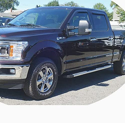Side Window Visors Rain Guards Vent Deflectors for 2015-2025 Ford F150 Crew Cab, 2017-2025 F250 F350 SuperDuty Crew Cab, Smoke Window Vent Sun Shade Truck Accessories 4pcs 94975 - size: Compatible with Ford F150 Crew Cab 2015-2025