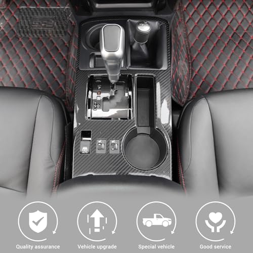 Jimen Compatible with Toyota 4Runner 2010-2023, Gear Shift Panel Cover Interior Trim Accessories (Carbon Fiber) - color: Carbon Fiber