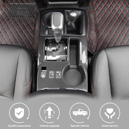 Jimen Compatible with Toyota 4Runner 2010-2023, Gear Shift Panel Cover Interior Trim Accessories (Carbon Fiber) - color: Carbon Fiber