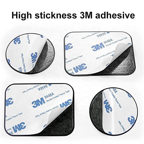 SALEX Replacement Metal Plates Set for Magnetic Car Phone Holder, Wall & Air Vent Mount, Cases, Magnets. Kit of 8 Black Rectangular Iron Discs Without Holes. 3M Adhesive Backing. Steel Sheets, 8 Pack. - color: Rectangular / 8 Pack
