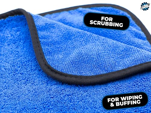 The Rag Company - Drying Towels for Car Detailing - Premium Microfiber Cloth Perfect for a Streak-Free Finish - Spectrum 420 Dark Pack - 420 GSM, 16" x 16" (9-Pack)