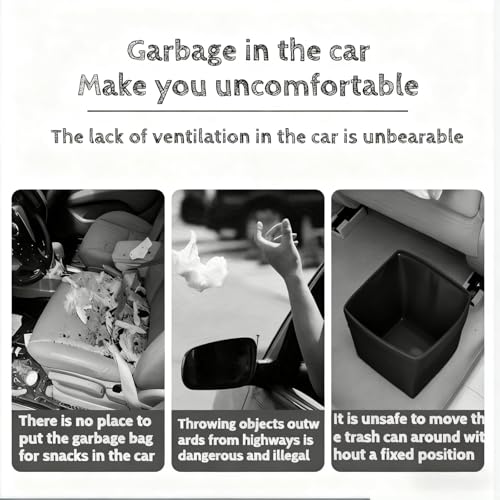 Leak-Proof Foldable Car Trash Can, Convenient Hanging Design, Durable Polyester Pop-up Trash Can, sSuitable for Cars, SUVs, Trucks, Camping, Outdoor