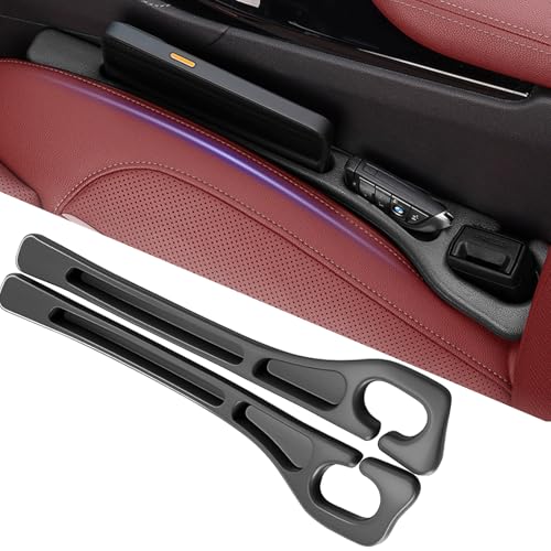 YLXGT Car Seat Gap Filler Organizer Universal for Car SUV Truck Accessories Seat Gap Plug Blocker with Storage Slot Black 2 Pack - color: Black, size: Driver's＋Passenger