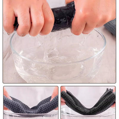 2PCS Car Wash Towel Glass Cleaning Water Drying Microfiber Window Clean Wipe Auto Detailing Waffle Weave (2Pcs-Gray) - color: 2pcs-gray