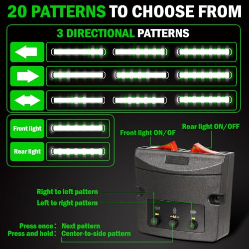 ASPL 53 inch 260 LED Low Profile Rooftop Strobe Lights Bar High Intensity Emergency Warning Flashing Beacon Snow Plow Light Traffic Advisor Car Hazard Construction Roof Lights Bars (Green/White) - color: Green/White
