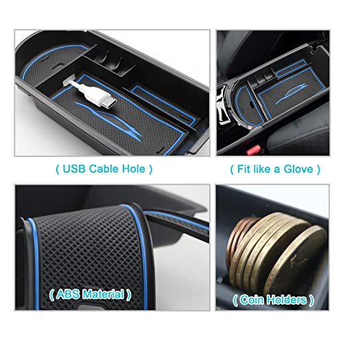 CDEFG Center Console Accessory Organizer Compatible with 2018 2019 2020 2021 2022 CHR C-HR, ABS Material Armrest Box Insert Tray (Blue) - color: 1Pcs Blue for CHR 2018-2023