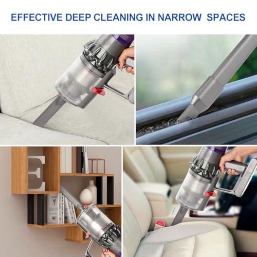 LANMU Crevice Tool Vacuum Attachments Compatible with Dyson V15 V12 V11 V10 V9 V8 V7 Gen5 Outsize Vacuum Cleaner, Narrow Nozzel Replacement Parts for Hard-to-Reach Space