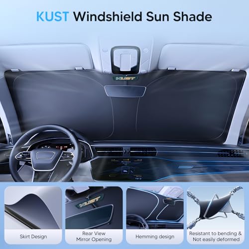 KUST Windshield Sun Shade for 2014-2018 2019 2020 Audi A3 Accessories Window Sunshade Sun Visor Protector Foldable Block UV Rays - size: FOR | Audi A3 2014-2020