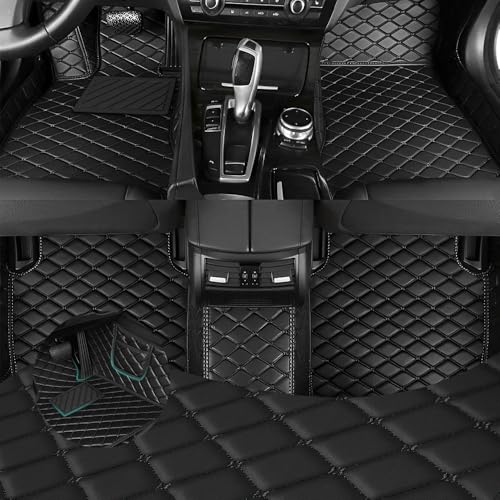 Car Floor Mats Fit for Nissan Kicks 2022-2025 All Weather Durability Leather Car Floor Mats, Skidproof Pedal, Waterproof, Wear-reistant(Black) - color: Black