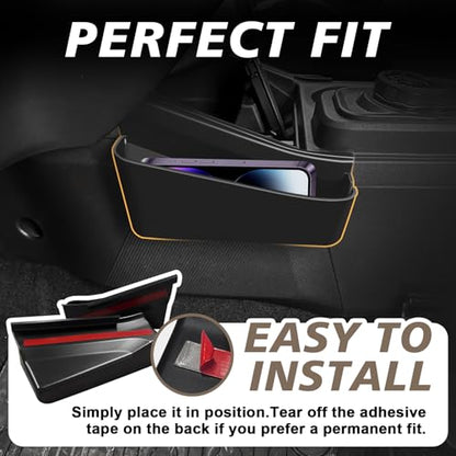 Muslogy for 2022 2023 2024 2025 2026 Maverick Center Console Shifter Storage Box ABS Material Console Side Organizer Left & Right 2PCS Set Compatible with Ford Maverick 2022-2026 - size: Console Side Organizer 2 PCS