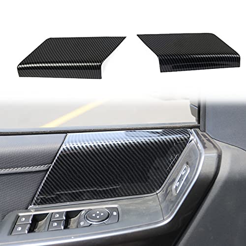 Carbon Fiber Grain Door Panel Handles Cover Trims Accessories for Ford F150 2021+ for 2023 F250 F350 Super Duty(Front Door) - size: Front door