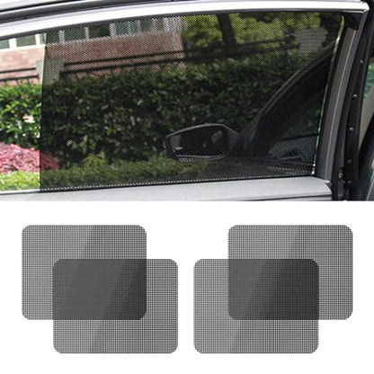 4PCS Car Side Window Sunshade, Block UV Rays Car Privacy Protector, Reuseable Static Cling Film Stickers, Washable Car Window Shade for Baby, Window Tint for Most Vehicles