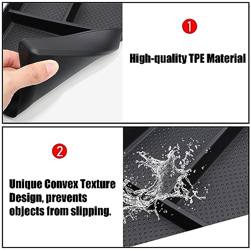 Jaronx Compatible with BMW X1 Center Console Organizer Tray 2023 2024 2025 2026 U11, 2PCS Lower Console Organizer Tray, TPE Storage Box for 2023-2026 BMW X1 Accessories - size: X1 U11 Console Organizer