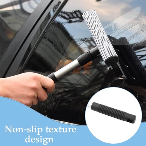 2 Pack Squeegee for Car Window Cleaning and Windshield Washing Standard Window Squeegee Cleaner Tool Windshield Cleaning Squeegee with Scrubber for Multiple Applications