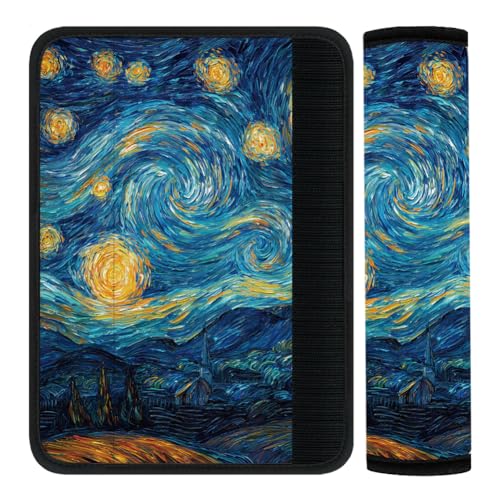 2Pcs Seat Belt Cover Pad 11 Inch Long Seat Belt Cushion Soft Comfort Strap Pad Auto Accessory Decoration for Car Truck SUV Bag Backpack Starry Night - color: Starry Night