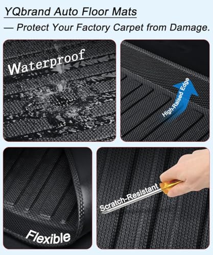 Camry Floor Mats for Toyota Camry Sedan 2012-2017 3D TPE All-Weather Protection Floor Mats Waterproof, Durable, Anti-Slip, Odorless Front & 2nd Row Dedicated Toyota Camry Floor Mat with Raised Lip - size: for Toyota Camry Sedan 2012-2017