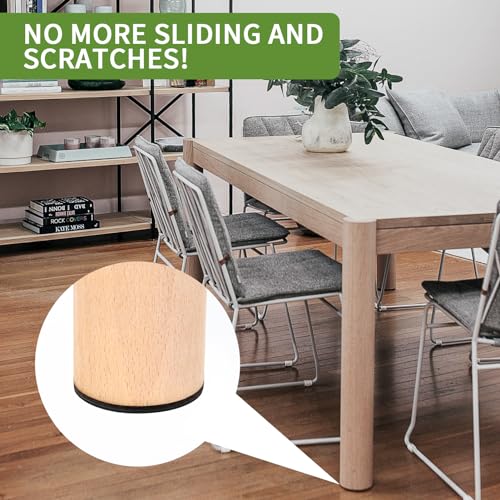 Non Slip Furniture Pads 8 PCS 4'' Round - Anti Slip Furniture Pads - Self Adhesive Rubber Feet Furniture Feet - Chair Leg Floor Protectors - Keep Furniture in Place - size: Round 4 inch 8PACK