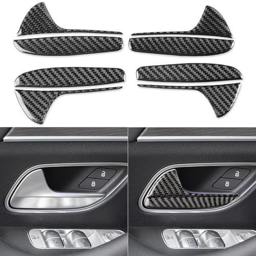 NVCNX Carbon Fiber Accessories for Mercedes Benz GLE GLS 350 450 450e 580 53 63 S AMG 2020-2026 2021 2022 2023 2024 2025 Inner Door Handle Cover Interior Trim Thick Overlay Sticker Decal 8PCs - color: Door Handle Trim