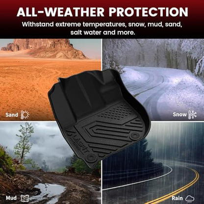 LASFIT Floor Mats & Cargo Mat for Honda HRV 2016-2022 (AWD Model), All Weather TPE Custom Fit HR-V Floor Liner Accessories, 1st & 2nd Row & Trunk Mat Full Set, Black (Not for FWD) - style: 6）For Honda HR-V AWD | 2016-2022 | Full Set