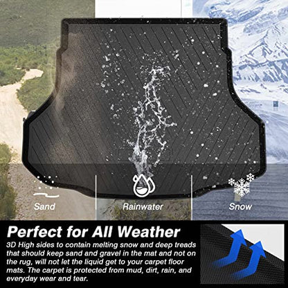 KUST Trunk Cargo Mat for Hyundai Elantra 2021-2025 2026, TPE Rubber Cargo Liner Rear Trunk Liner for Elantra Accessories All Weather Protection High Side - size: For 2021-2026 Elantra | Trunk Mat