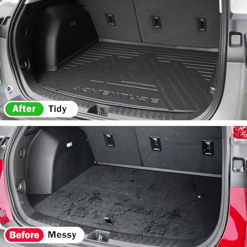 KUST Cargo Trunk Liner for Jeep Grand Cherokee 5 Seats 2022-2026 (Include 4XE, Not for WK & L), Rear Cargo Mat with Back Seat Protector for Grand Cherokee Accessories Cover TPE Rubber Raised Edge - style: Grand Cherokee 2022-2026 │ Cargo + Backrest Mat