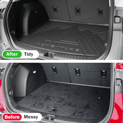 KUST Trunk Cargo Mat for Chevy Equinox/GMC Terrain 2025-2026 (Gasoline), Rear Cargo Liner for Equinox Accessories All Weather Protection TPE Rubber Raised Edge - style: Equinox 2025-2026 │ Trunk Mat