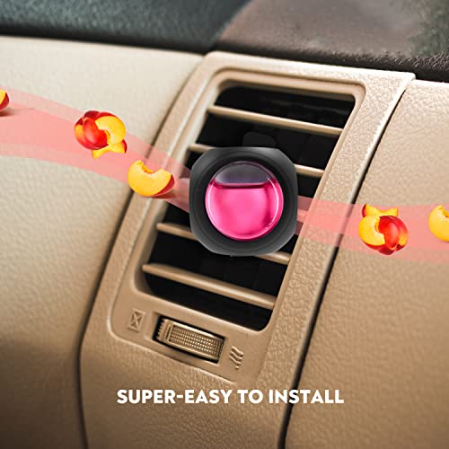 DRIVEJOY Car Air Freshener Vent Clips, 8PK, 6 Peach, 2 New Car Scent, Fresheners for Men Women, Up to 240 Days, Long Lasting Air Freshener, Odor Eliminator - color: Peach
