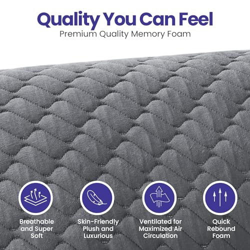 Sidney Sleep Set of 2 Mini Travel Size Neck Pillows - Knee Pillow - Back Lumbar Support - Curved Bed Pillow - 14 x 19 Inches - Adjustable Loft - Carry Backpack Included (Grey 2 Pack Mini) - color: Grey, size: Travel Mini (Pack of 2)