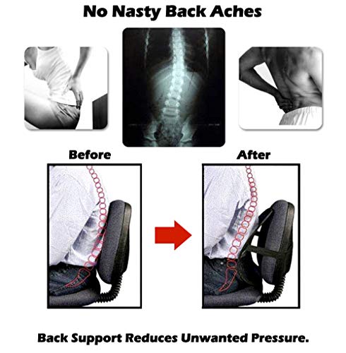 Big Ant Lumbar Support, Car Mesh Back Support with Massage Beads Ergonomic Designed for Comfort and Lower Back Pain Relief - Lumbar Back Support Cushion for Car Seat, Office Chair,Wheelchair
