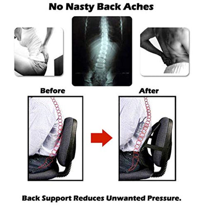 Big Ant Lumbar Support, Car Mesh Back Support with Massage Beads Ergonomic Designed for Comfort and Lower Back Pain Relief - Lumbar Back Support Cushion for Car Seat, Office Chair,Wheelchair