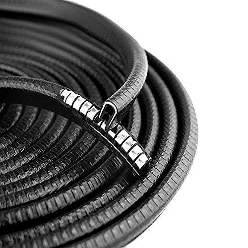 Steel Coating Black Rubber 10mmx5metres(16feets) Car Door Edge Scratch Guard Trim Molding Protector Cover Full Size 5m 16feet U Shape Air Vent Edge Decoration - color: Black, size: 5metres(16Feet)
