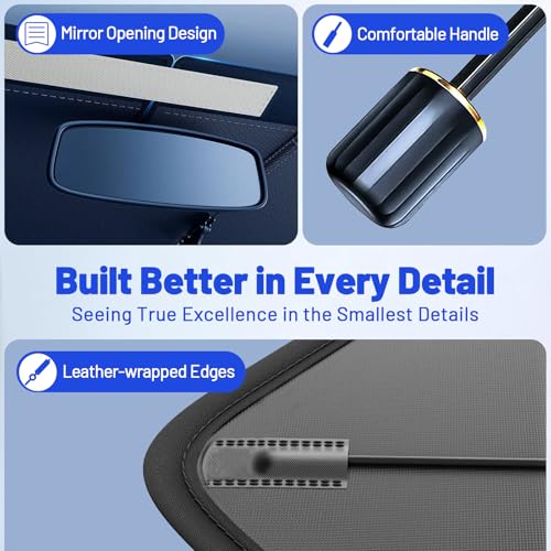 Car Windshield Sun Shade for BMW 3 Series 2019-2026 –[Reflective Coated Fabric] Sunshade Umbrella for Front Window, Car Shades Sun Visor Keep Car Cool and Protects Interior, 1:1 Exact Fit - size: For BMW 3 Series 2019-2026