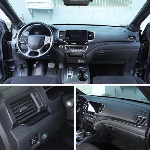 Dashboard Panel Cover for Honda Pilot 2016-2022/ Ridgeline 2016-2020/ Passport 2019-2025 Accessories, Center Console Instrument Panel Trim Strip, Dash Upper Center Panel Trim Bezel, ABS (Matt Black) - color: Matt Black